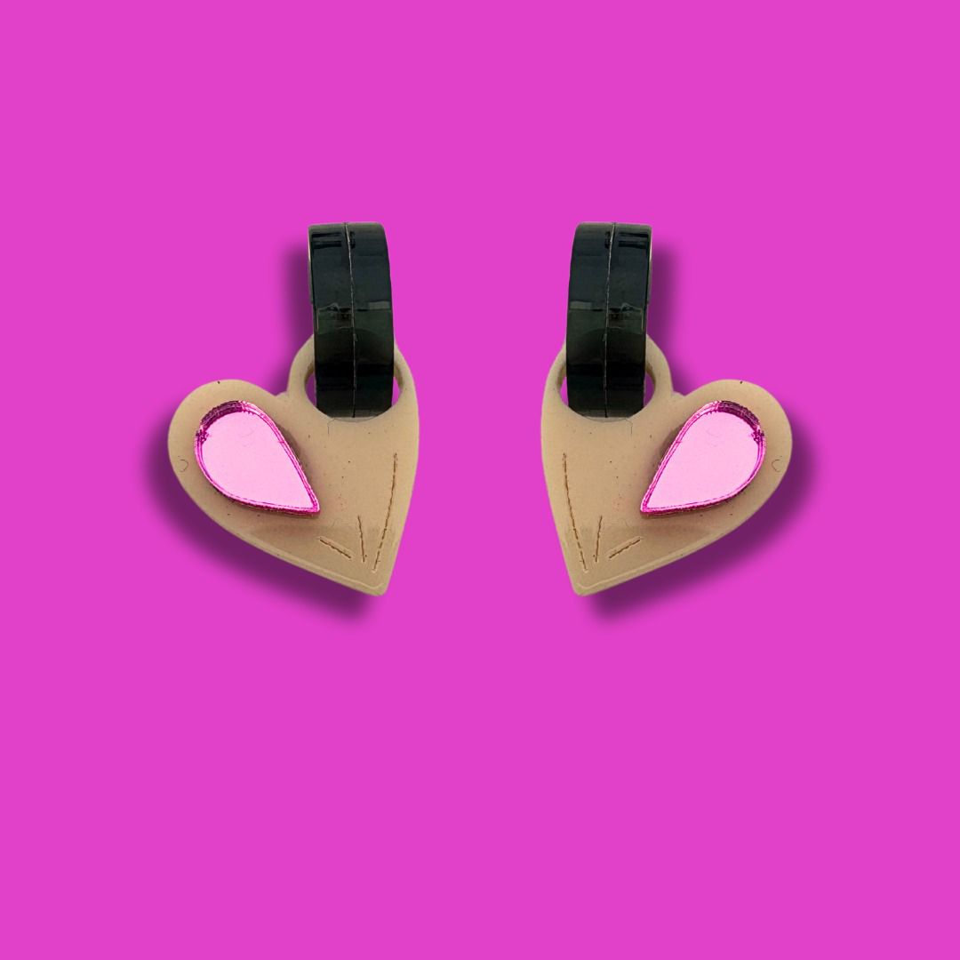 Aro metacrilato corazón crema