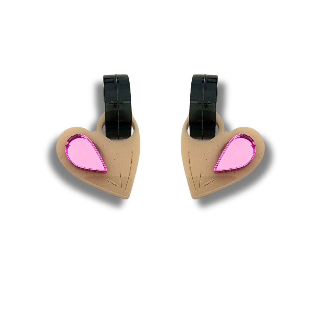 Aro metacrilato corazón crema