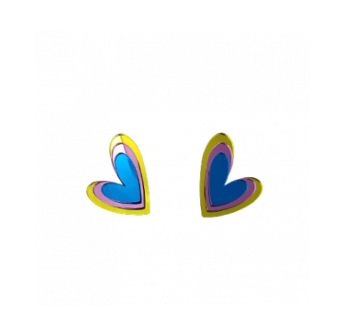 Pendientes corazón triple