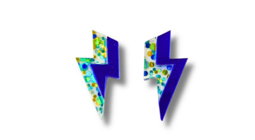 Pendientes rayo azul colores