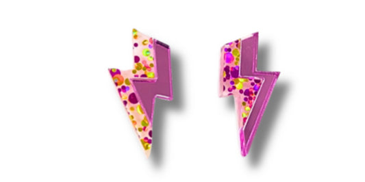 Pendientes rayo Rosa colores