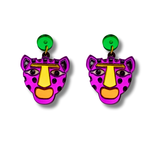 Pendientes Tigre Morado