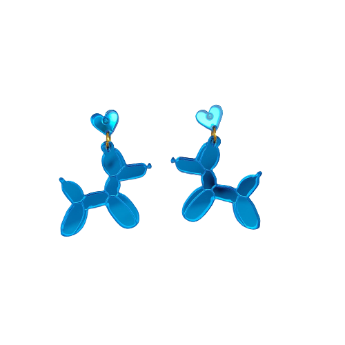 Pendientes Perrito globo azul
