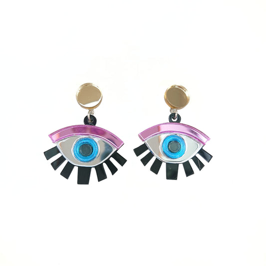 Pendientes Ojo morado