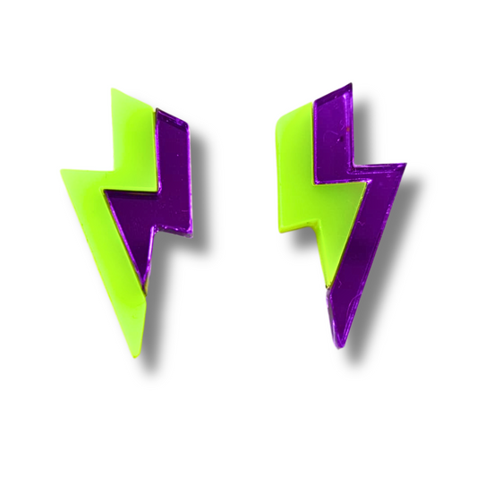 Pendientes Rayos lima morado